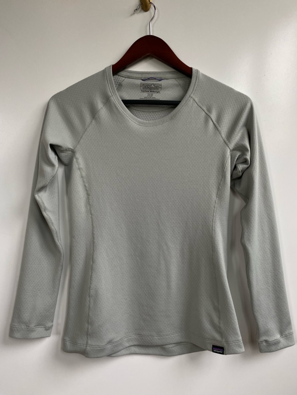 Patagonia Capilene Midweight Crew Neck Top - Light Sage Green XS